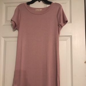 Fitted, mini t-shirt dress.